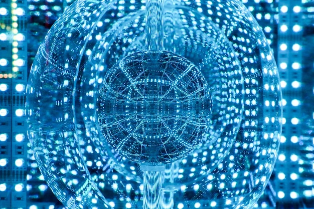 A futuristic graphic depicting interconnected digital nodes and lines, with a glowing padlock icon at the center, representing advanced cybersecurity and the intersection of AI and quantum computing.