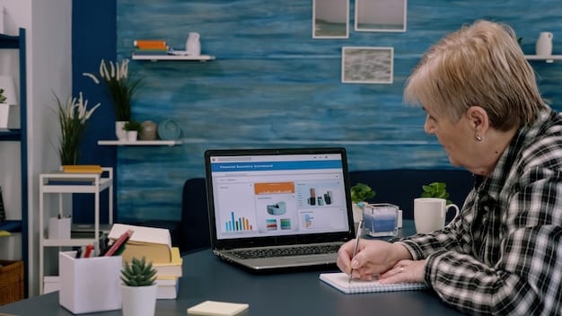 A person using a financial planning software on a laptop, showing projected retirement income with various Social Security policy scenarios, emphasizing data-driven adjustments.