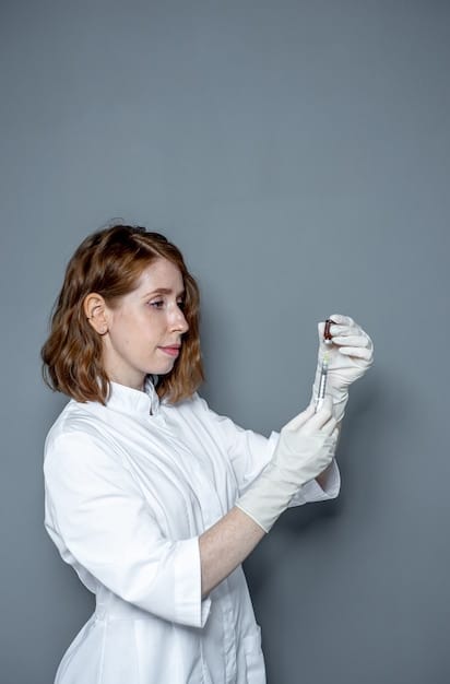 A research scientist in a laboratory, holding a test tube or looking at a microscope, representing the ongoing scientific advancements and dedication in healthcare research.