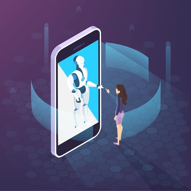A stylized illustration of a smartphone displaying a telehealth session, with various medical graphs and data floating around it, symbolizing digital health innovation.