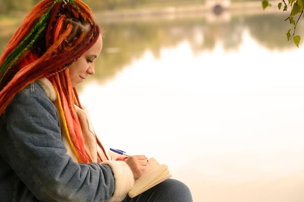 A person thoughtfully journaling or writing in a notebook, symbolizing introspection, self-awareness, and the structured approach of CBT in understanding and managing thoughts and feelings.